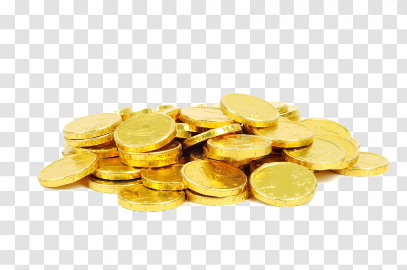 Chocolate Coin Gold Christmas - Lemon - Pile Of Coins Transparent PNG