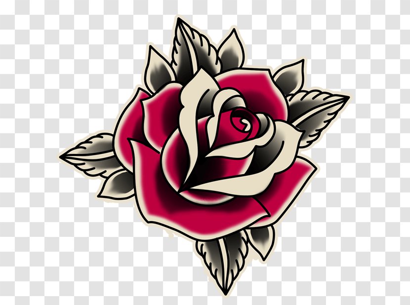 Rose Old School (tattoo) Sticker Transparent PNG