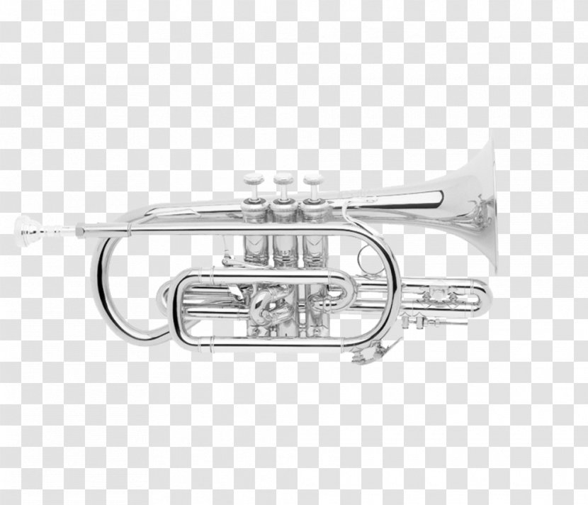 Vincent Bach Corporation Cornet Flugelhorn Brass Instruments Trumpet - Silhouette Transparent PNG