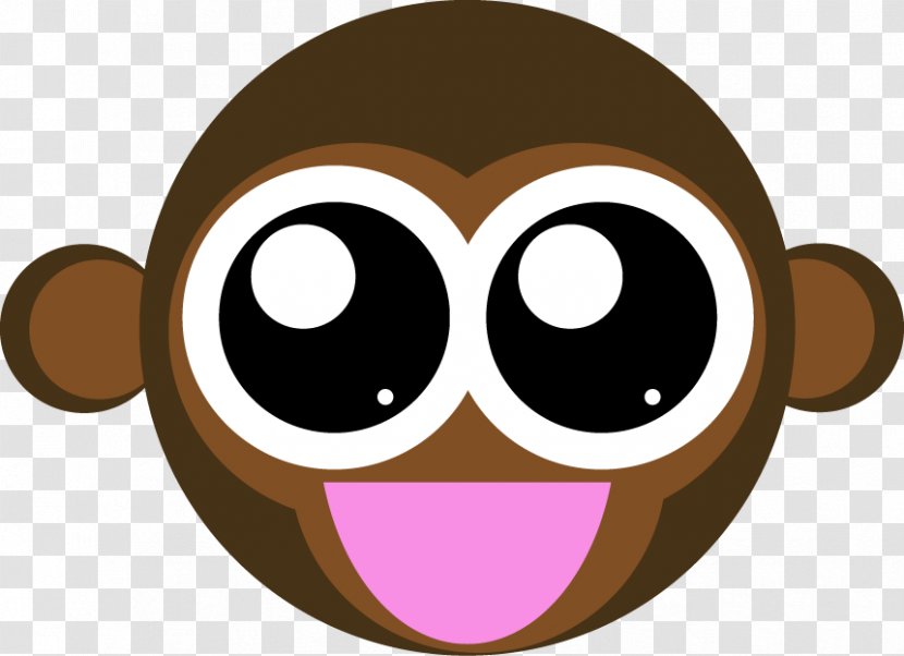 Snout Smiley Clip Art - Monkey Vector Transparent PNG