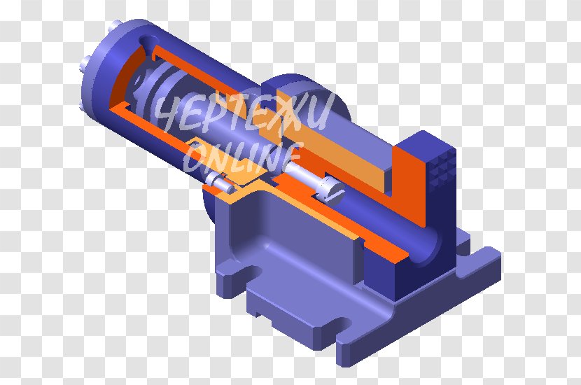 Technical Drawing Hydraulic Machinery Machine Element Hydraulics КОМПАС - Axonometry - Firanka Transparent PNG
