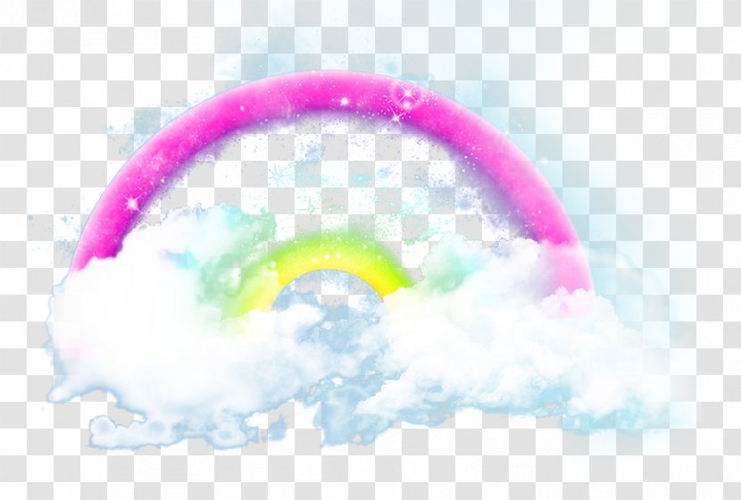Sky Cloud Rainbow Cartoon - Clouds Bridge Transparent PNG