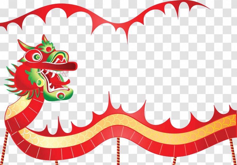 Dragon Dance Lion Chinese New Year Clip Art - Text - Month Transparent PNG