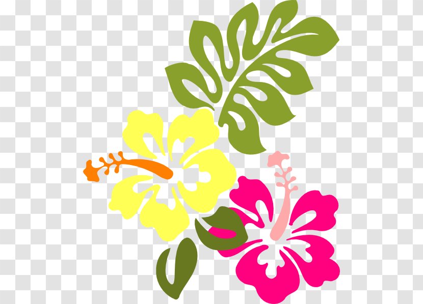 Hawaiian Hibiscus Yellow Clip Art - Mallow Family - Multi Vector Transparent PNG