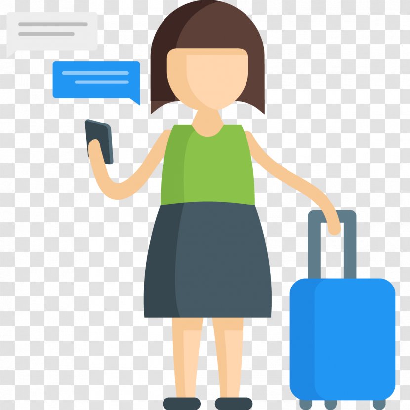 Suitcase Cartoon - Telephone Call - Luggage And Bags Child Transparent PNG