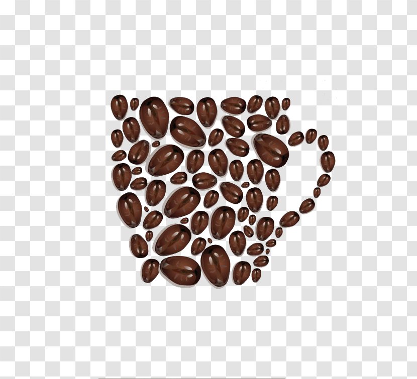 Coffee Bean Cappuccino Tea Cafe - Heart - Color Rounded Cup-shaped Beans Transparent PNG