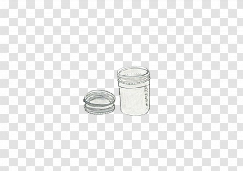 Glass Material White Pattern - Hand-painted Container Transparent PNG