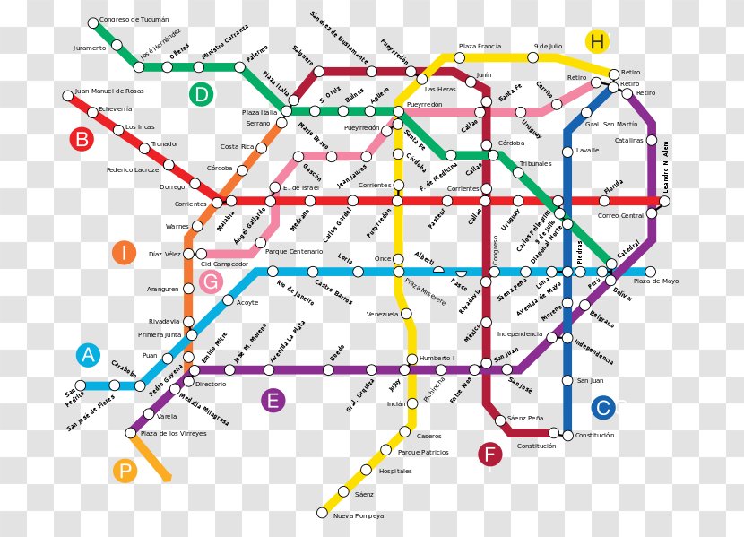 Buenos Aires Underground Line B Rapid Transit I G - Map Transparent PNG