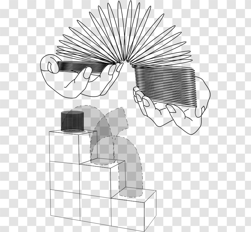 Slinky Dog Clip Art - Black And White - Coil Transparent PNG