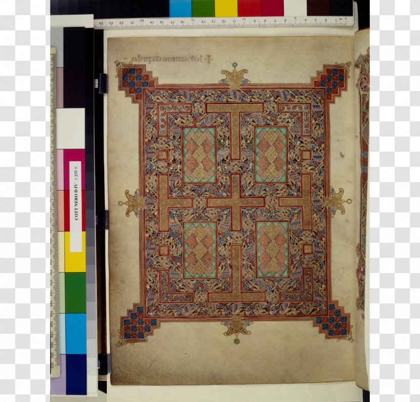 Lindisfarne Gospels Khan Academy Illuminated Manuscript Insular Art Carpet Page - Curing Barn Transparent PNG