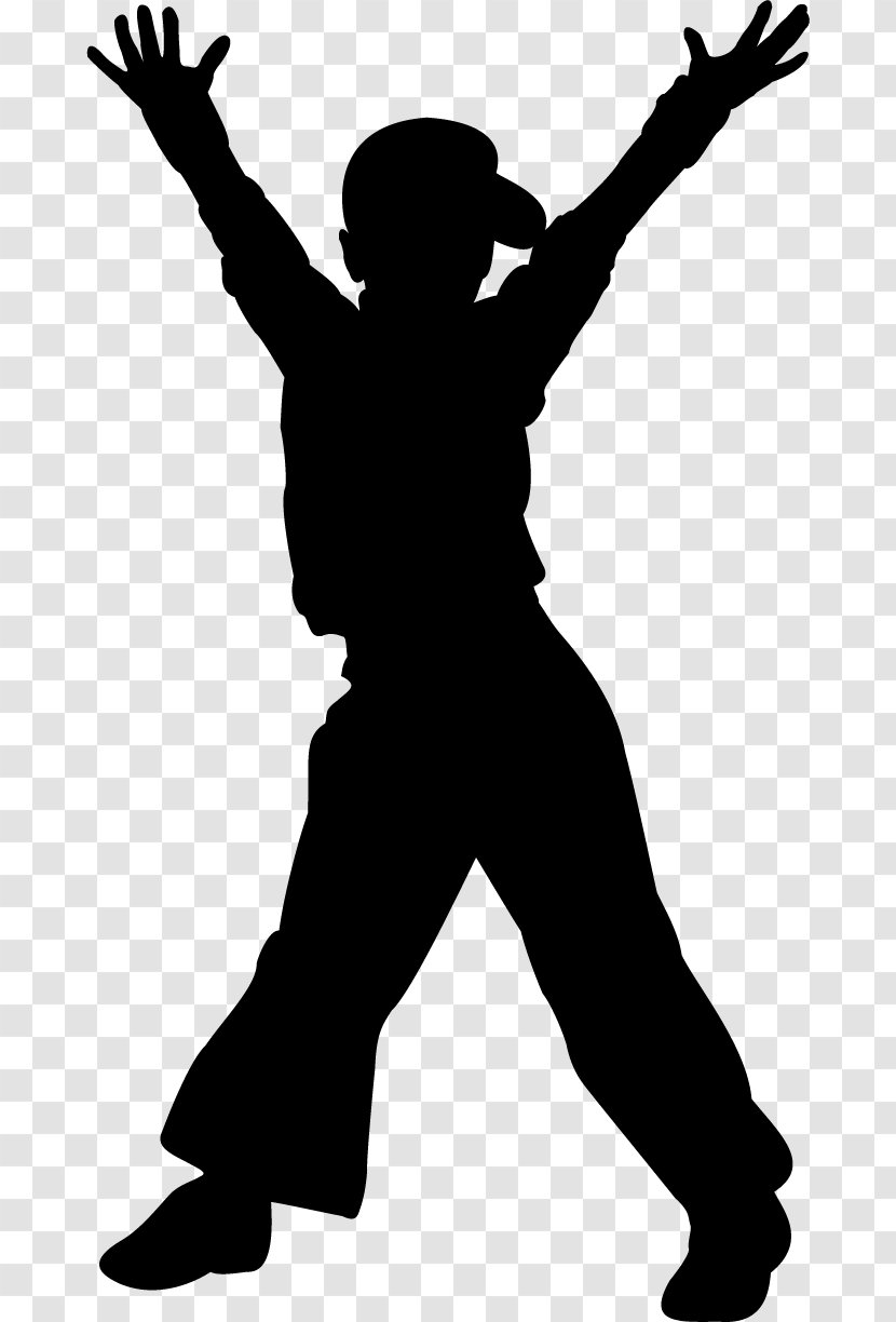 Silhouette Hip-hop Dance - Black And White - Hip Hop Transparent PNG