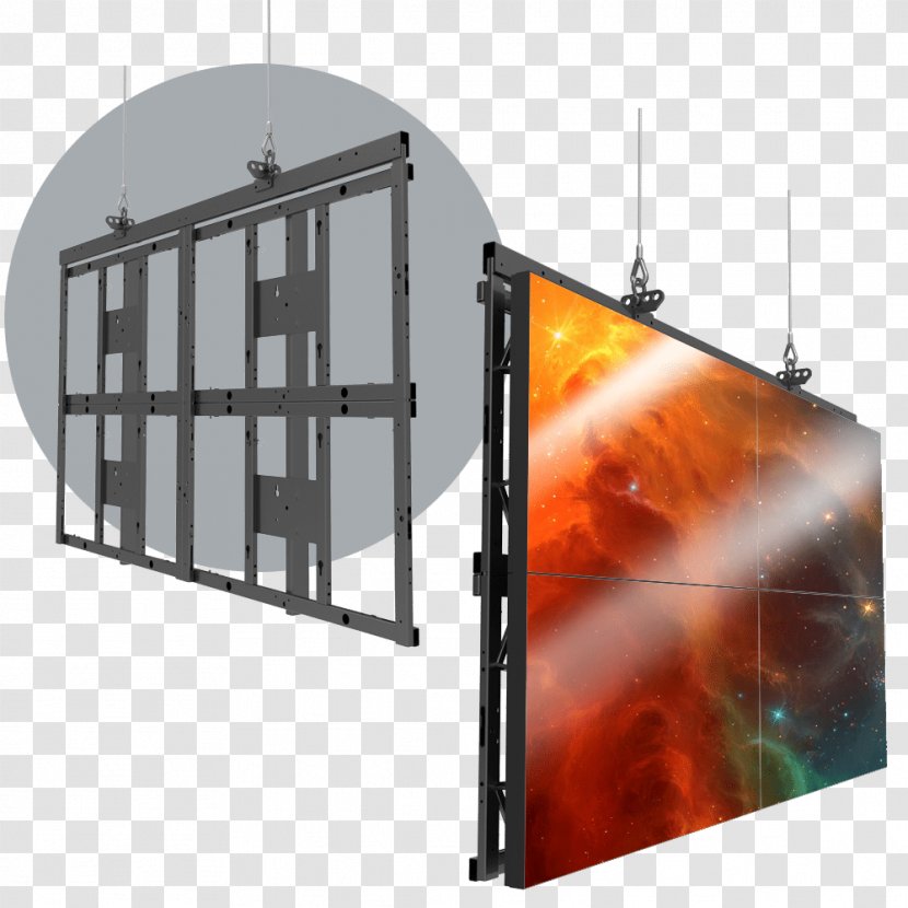 Video Wall Liquid-crystal Display Light-emitting Diode LED - Framing - Ceiling Grid Clamps Transparent PNG