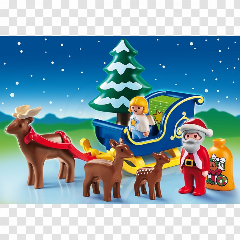 Santa Claus Playmobil Toy Sled Reindeer - Sleigh Transparent PNG