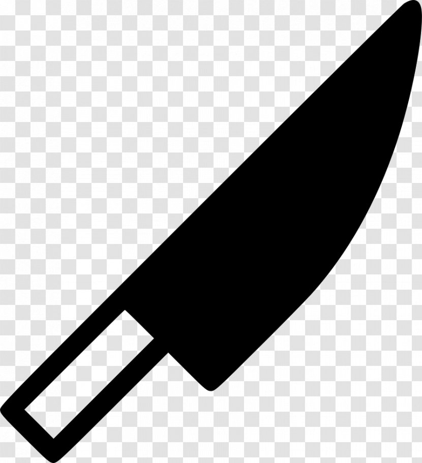 Knife Kitchen Knives Tool Image - Blackandwhite Transparent PNG