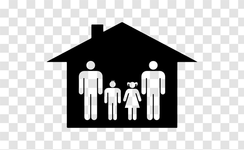 Family House Home - Monochrome Transparent PNG