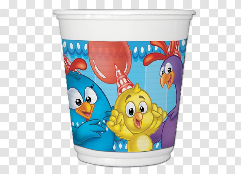 Paper Copo Plástico Galinha Pintadinha C/8 Unidades Cup Convite De Aniversário 08 Festcolor Disposable - Drinkware Transparent PNG