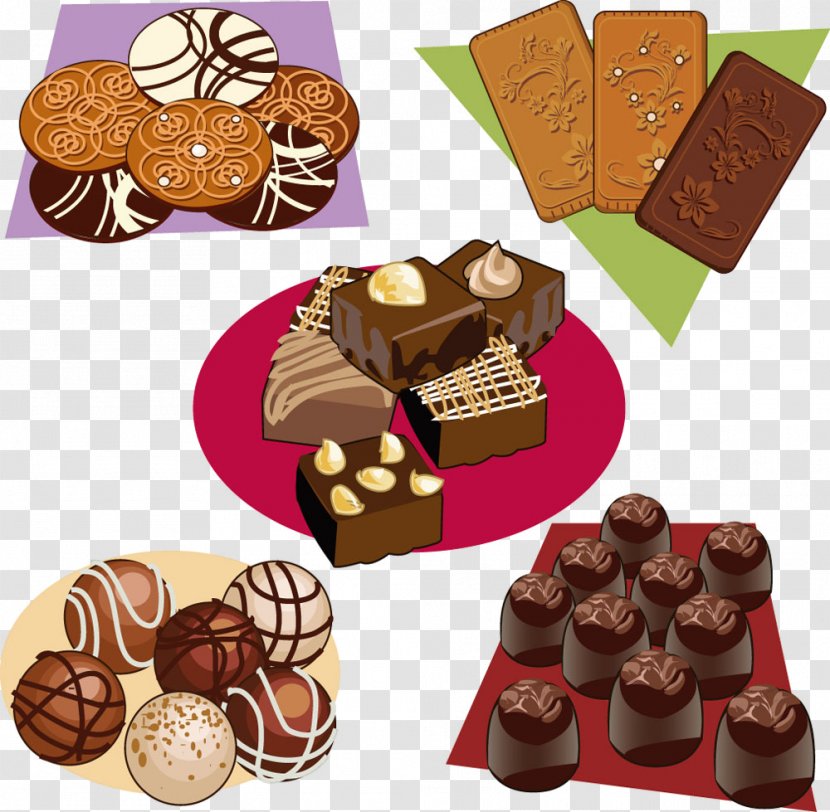 Chocolate Cake Dessert Clip Art - Cookie - Gourmet Hand-painted Cartoon Transparent PNG