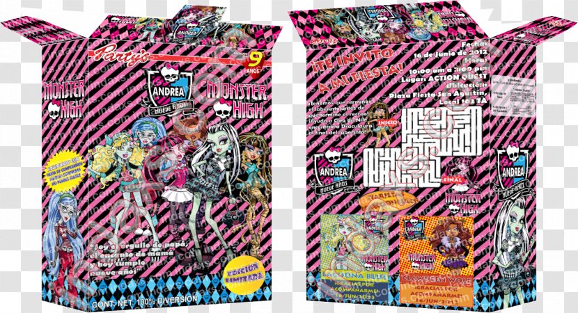 Textile Monster High Birthday - Cereal Cartoon Transparent PNG