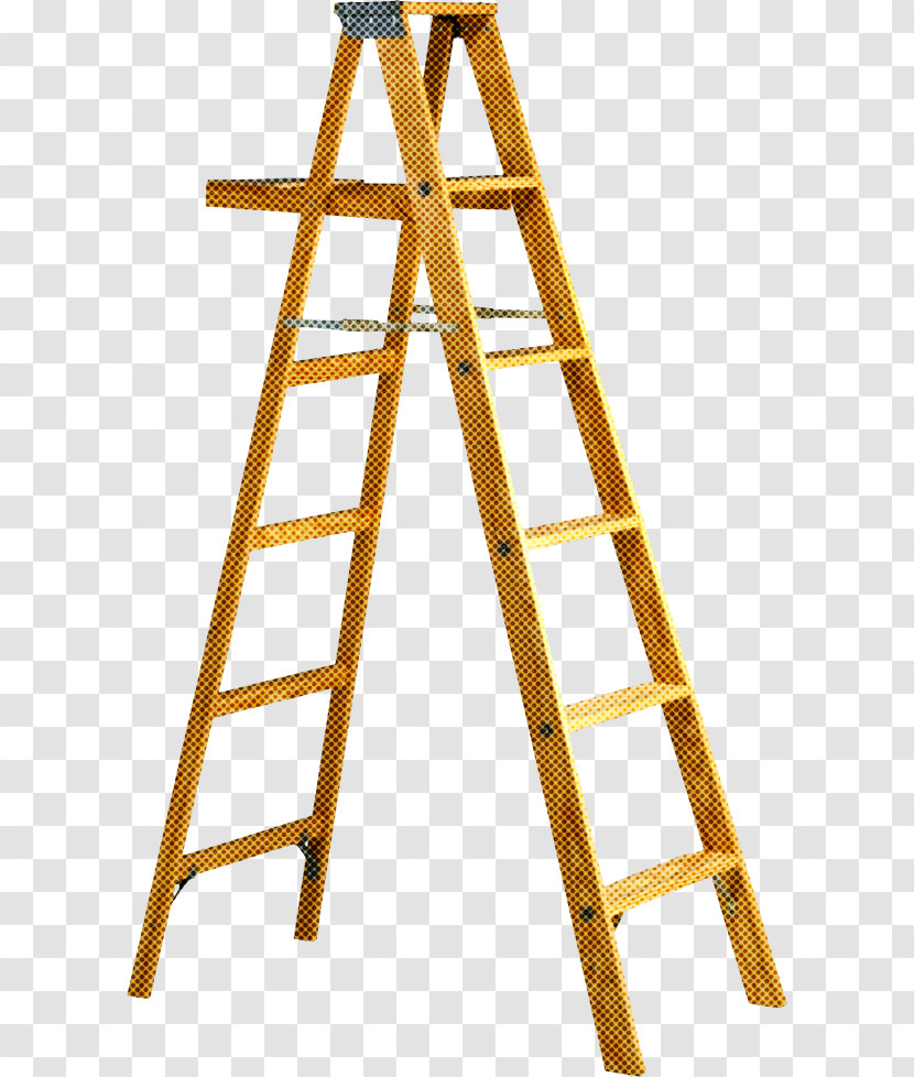 Ladder Yellow Tool Metal Transparent PNG