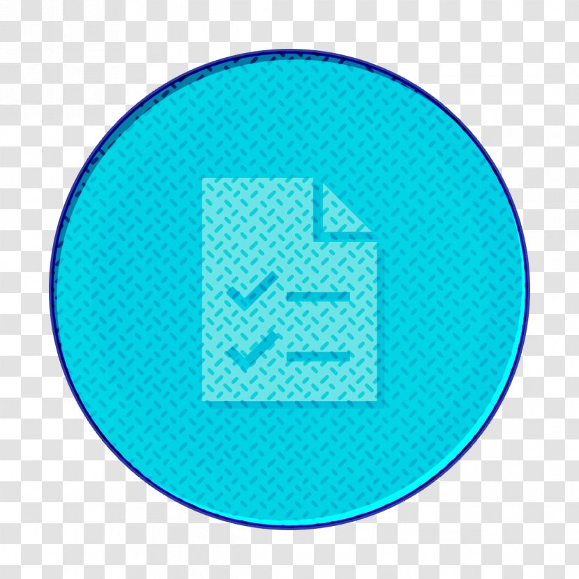 Check Icon Checklist Documents - Electric Blue Azure Transparent PNG