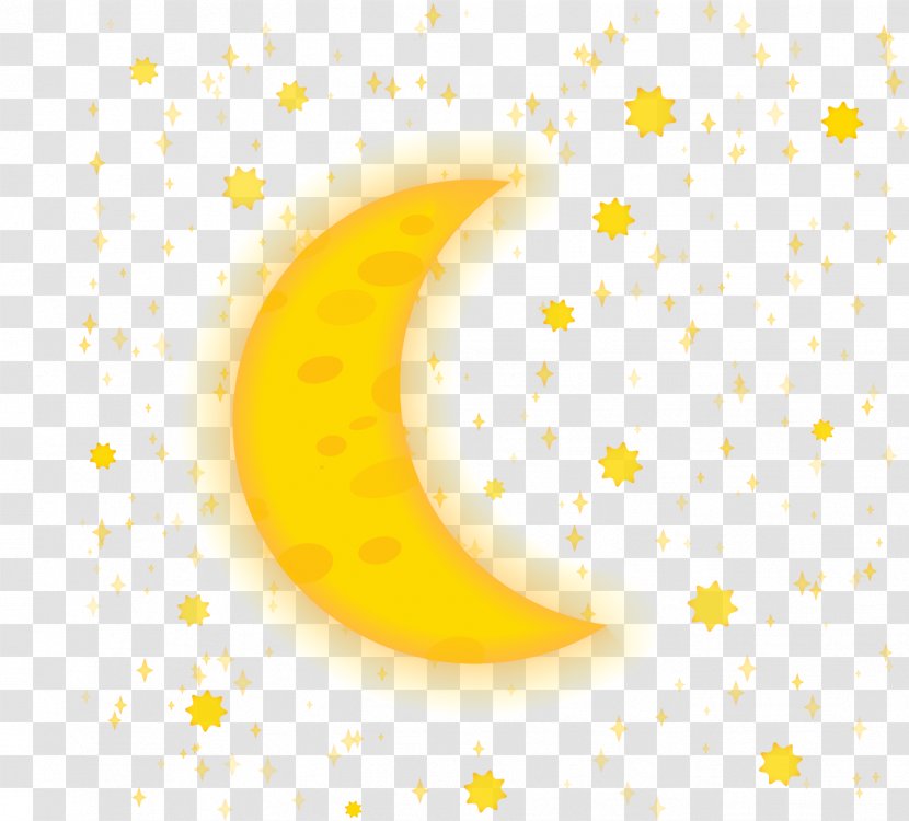 Yellow Pattern - Computer - Vector Moon Transparent PNG
