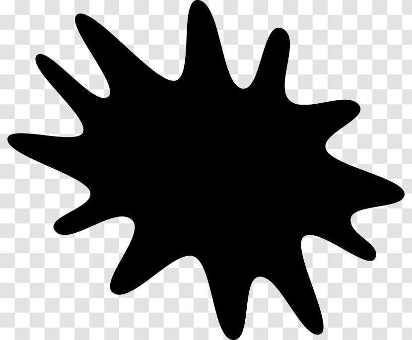 Clip Art - Black And White - Ink Spot Transparent PNG