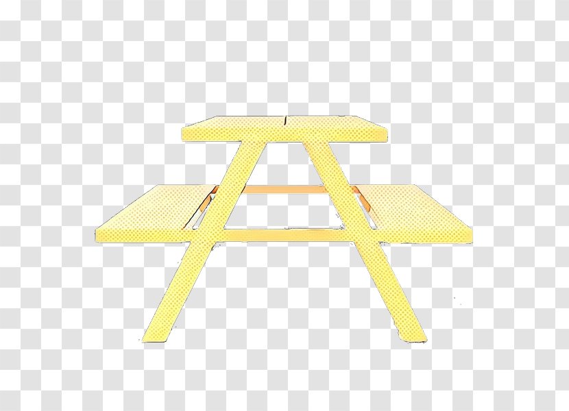 Furniture Yellow Picnic Table Outdoor - Vintage - Chair Stool Transparent PNG
