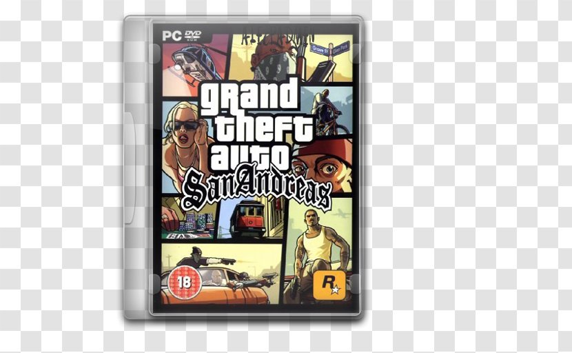 Grand Theft Auto: San Andreas Auto V IV Xbox 360 PlayStation 2 - Platinum Hits Transparent PNG