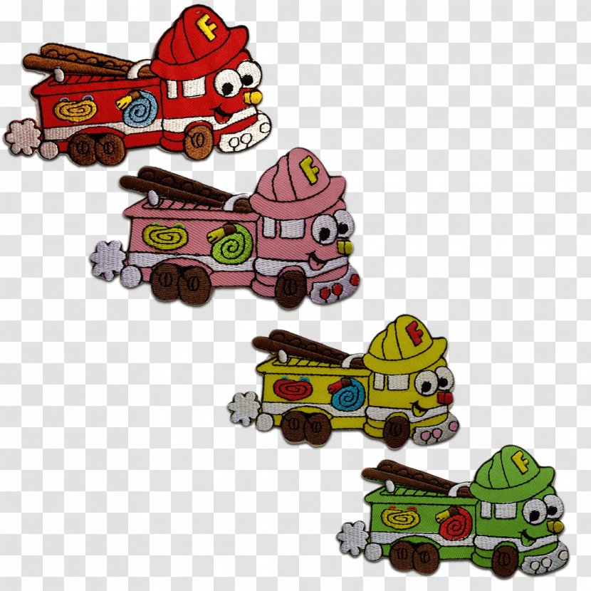 Fire Engine Child Infant Embroidered Patch Toy - Yellow Transparent PNG