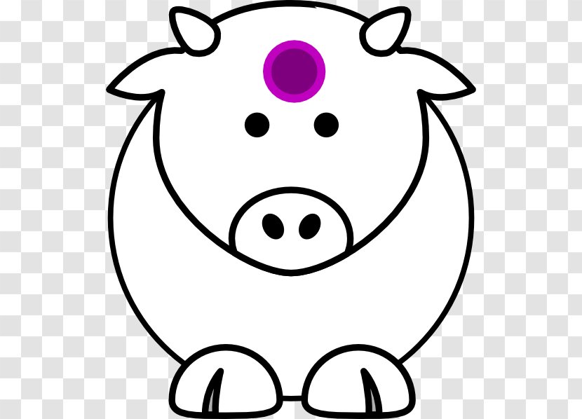 Coloring Book Cattle Drawing Cartoon Little Cow - Monochrome Photography - Shiva Transparent PNG