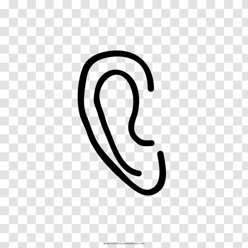 Drawing Ear Auricle Coloring Book - Human Body Transparent PNG