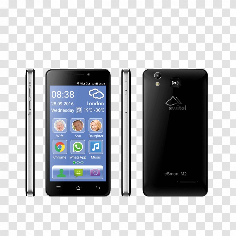 Switel ESmart M2 Smartphone Telephone Alpha S45D Dual SIM - Multimedia Transparent PNG