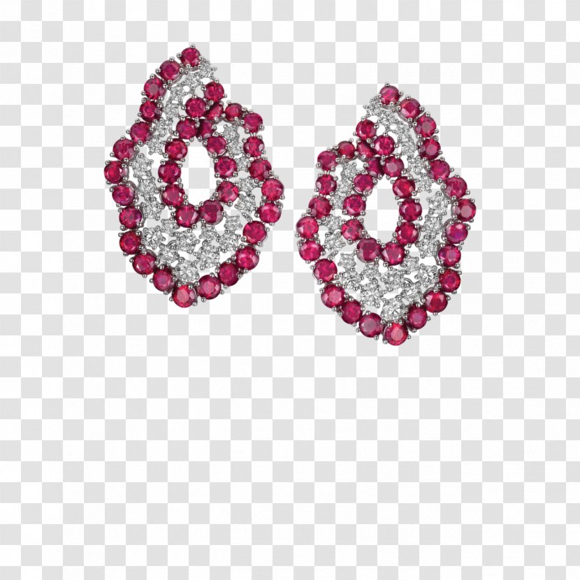 Ruby Earring Brilliant Charms & Pendants Jewellery - Gold Transparent PNG