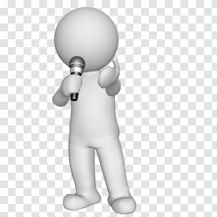 Microphone 3-D Man Sound Recording And Reproduction Character - Heart - Mic Transparent PNG