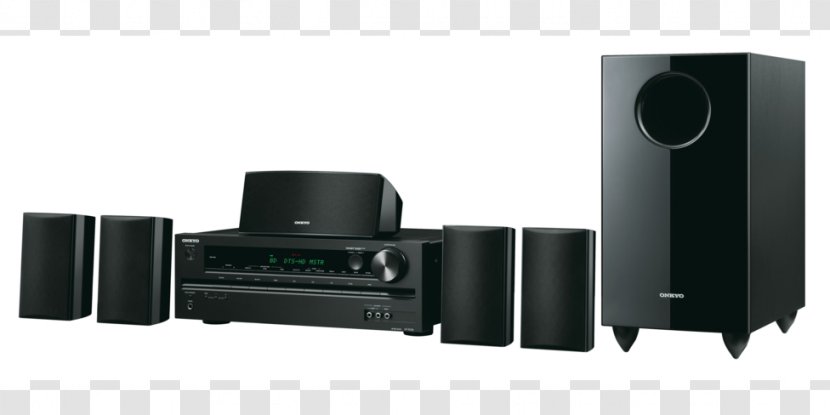 Home Theater Systems Onkyo 5.1 Surround Sound AV Receiver - Ht S4505 System Black - Cinema Transparent PNG