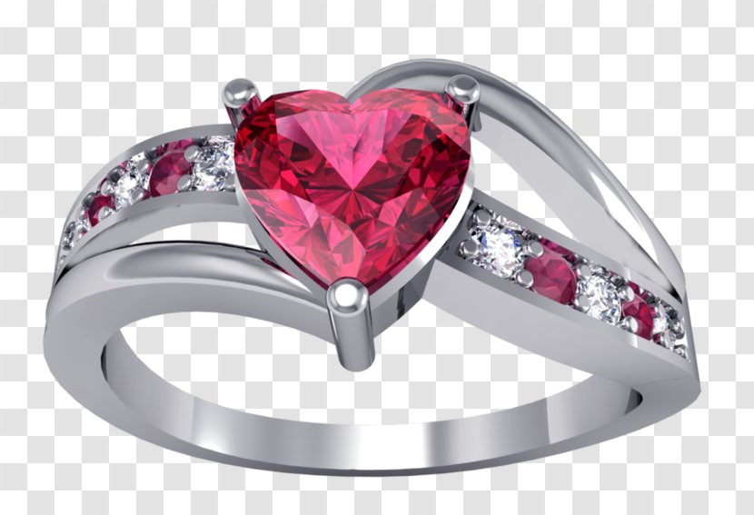 Ruby Ring Sterling Silver Body Jewellery Transparent PNG