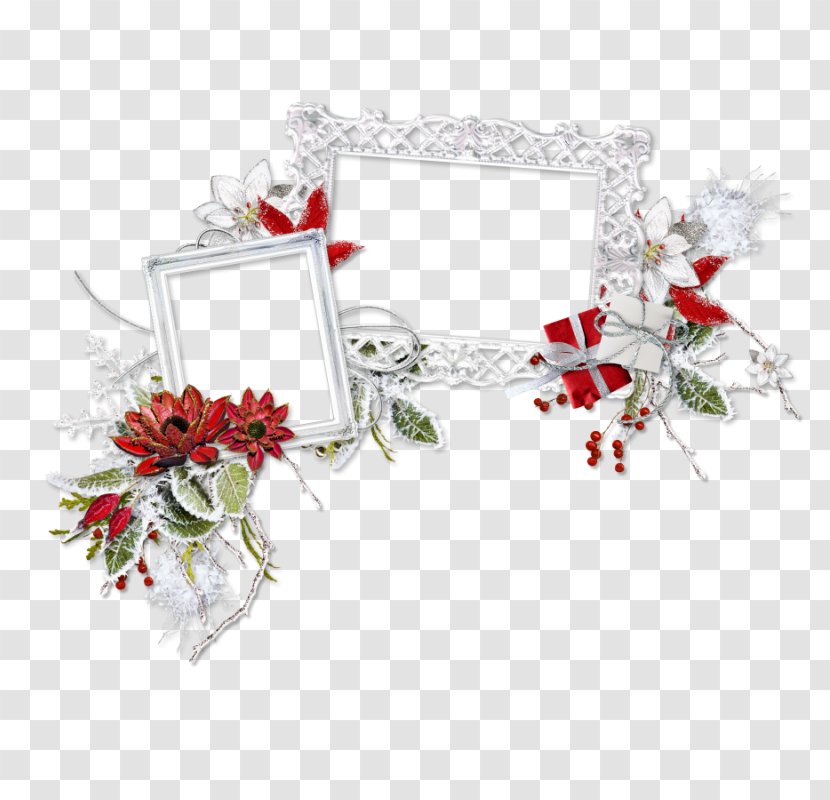 Christmas Ornament Picture Frames Clip Art - Flower Transparent PNG