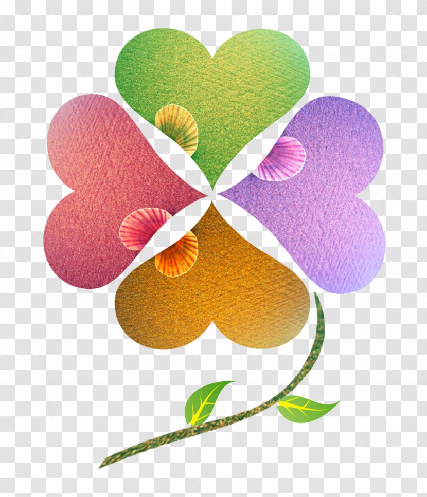Four-leaf Clover Download Sina Weibo - Flower - Four-color Picture Material Transparent PNG
