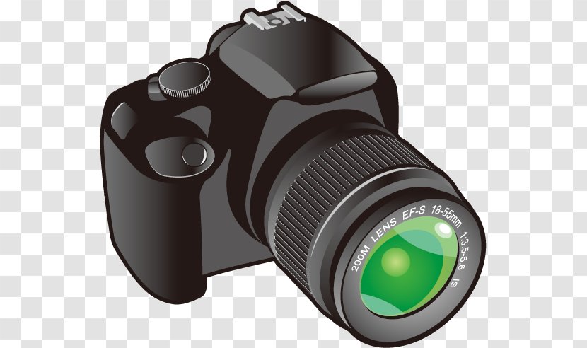Photographic Film Camera Clip Art - Digital Slr - Cartoon Transparent PNG
