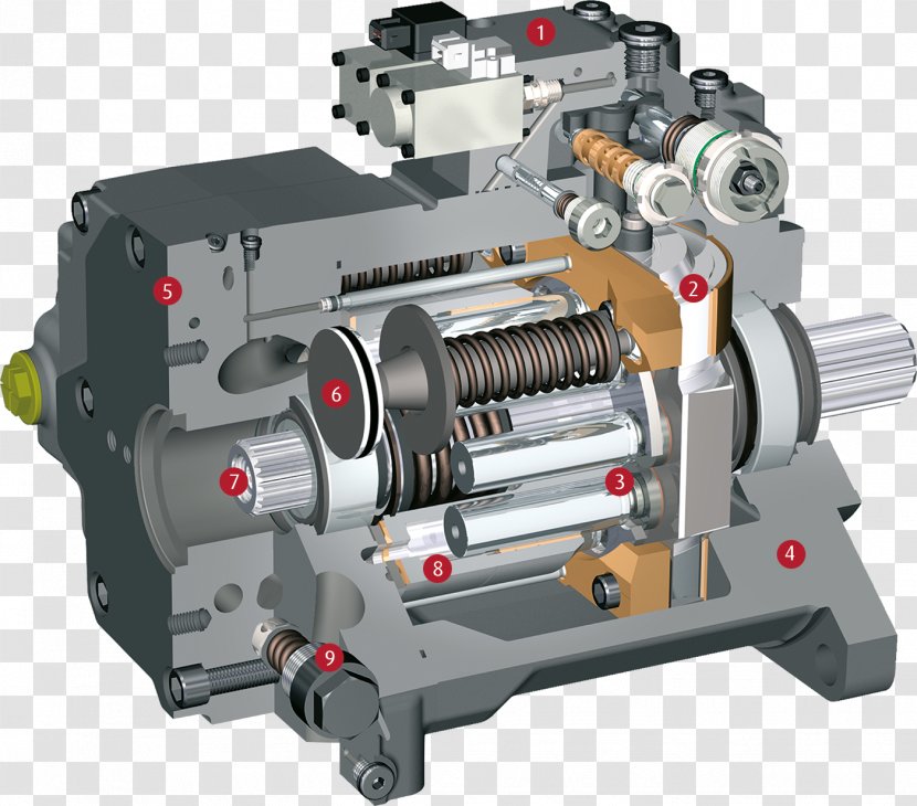 Axial Piston Pump Hydraulic Gear - Spare Parts Transparent PNG