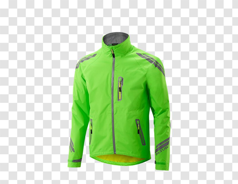 Jacket Waterproofing Raincoat Hoodie - Jersey - Vis With Green Back Transparent PNG