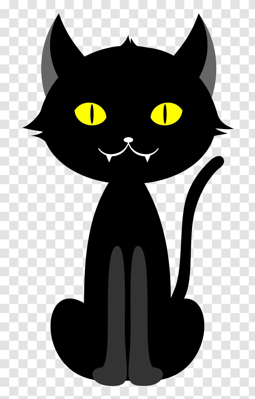 Black Cat Whiskers Kitten Domestic Short-haired - Like Mammal - Halloween Material Transparent PNG