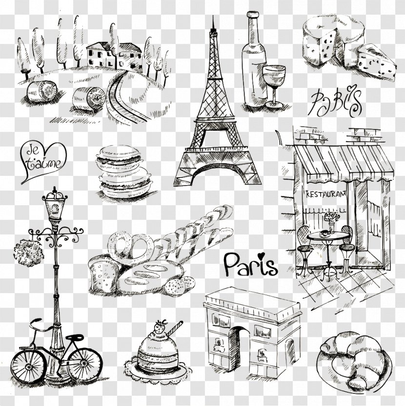 Paris Stock Photography Royalty-free Illustration - Home Accessories - France Travel Sketch Pictures Transparent PNG
