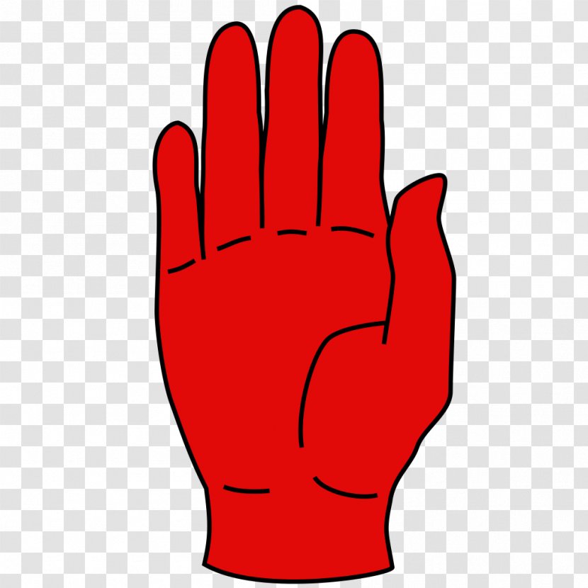 Red Hand Of Ulster O'Neill Dynasty Ireland 36th (Ulster) Division - Coat Arms - Arm Transparent PNG