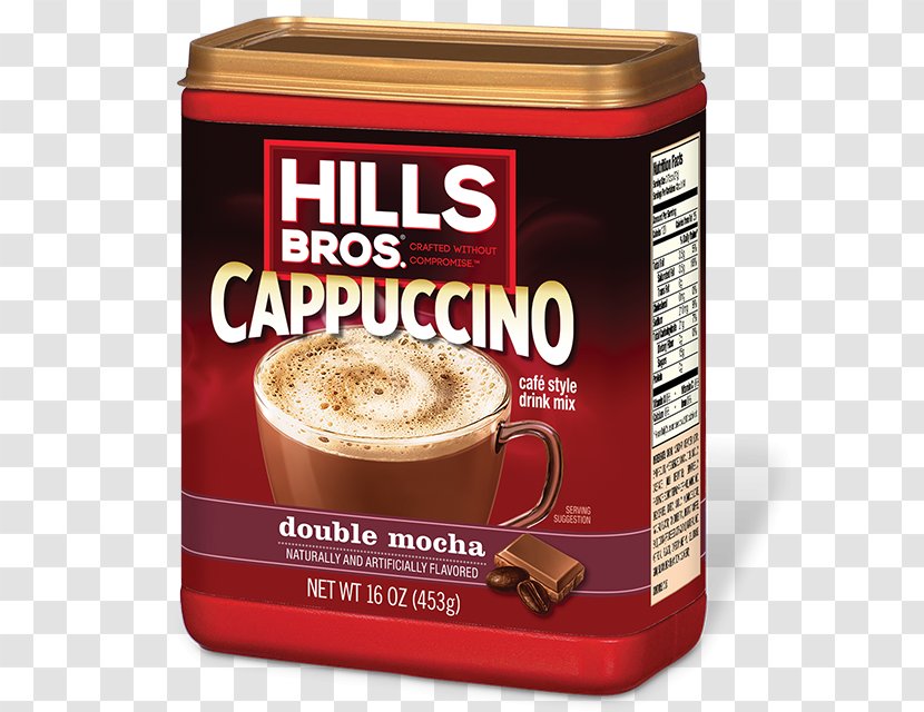 Cappuccino Instant Coffee Drink Mix Caffè Mocha - Hills Bros Transparent PNG