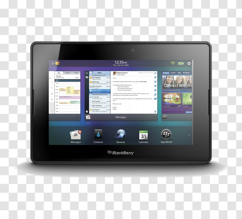 BlackBerry PlayBook Tablet OS 10 Mobile Phones - Blackberry Transparent PNG