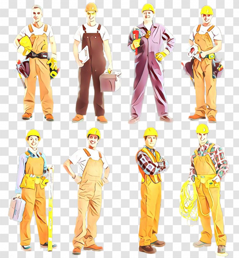 Yellow Standing Action Figure Toy Costume Transparent PNG
