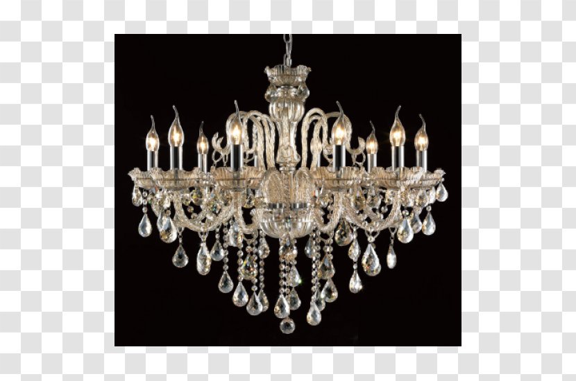 Incandescent Light Bulb Chandelier Crystal Glass - Dining Room - Lustre Transparent PNG