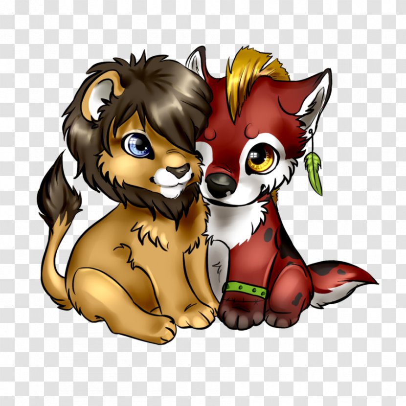 The Fox And Lion Cat Transparent PNG
