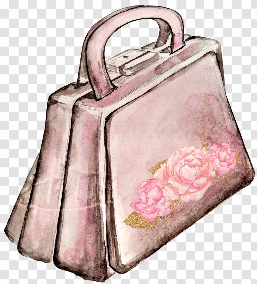 Watercolor Background - Pink - Shoulder Bag Luggage And Bags Transparent PNG